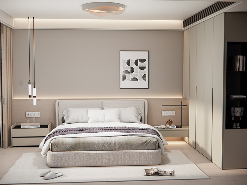 现代 简约卧室SU模型