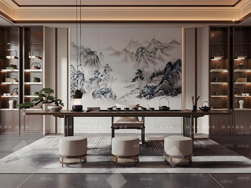 新中式家居茶室01