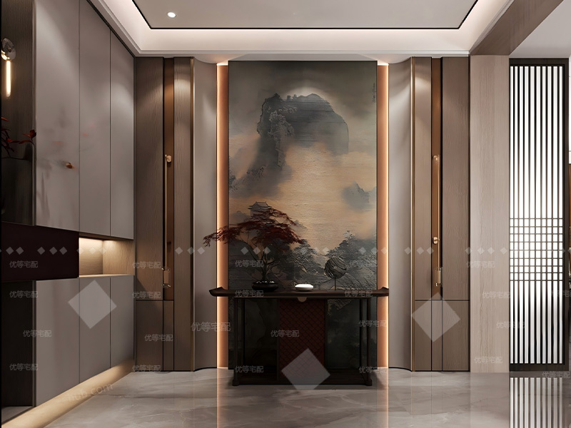 新中式中式玄关 端景条案 装饰柜01