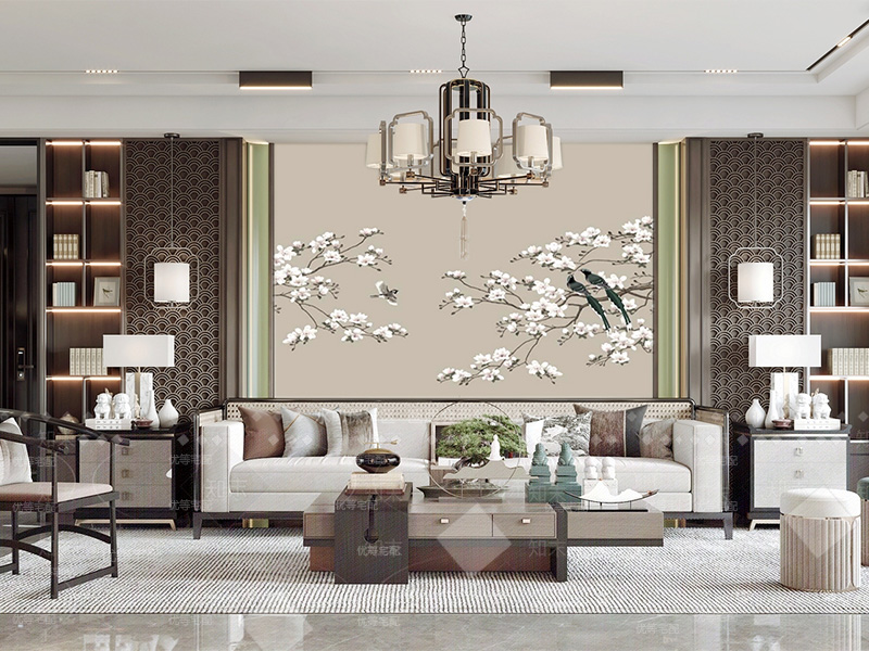 新中式沙发背景墙04