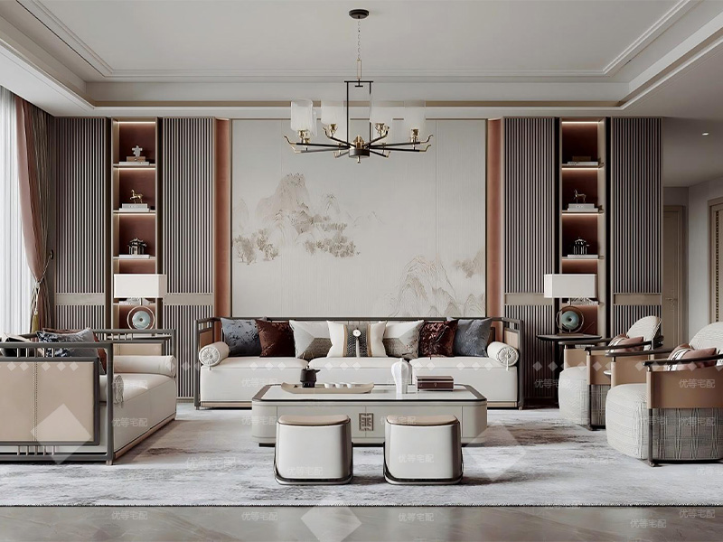 新中式沙发背景墙06