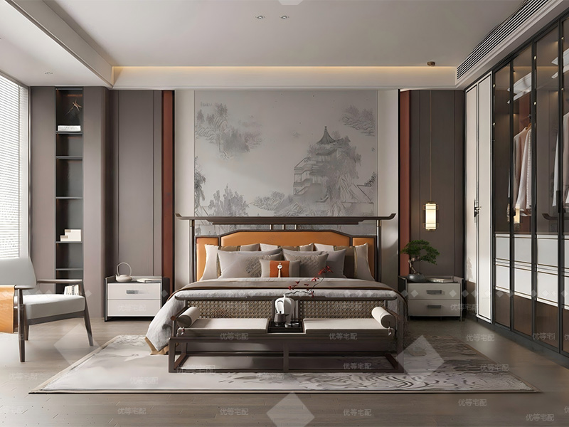 新中式卧室 双人床...06