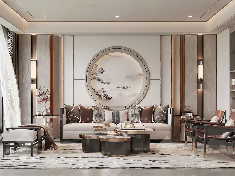 新中式沙发背景墙05