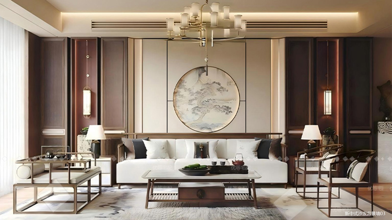 新中式沙发背景墙03