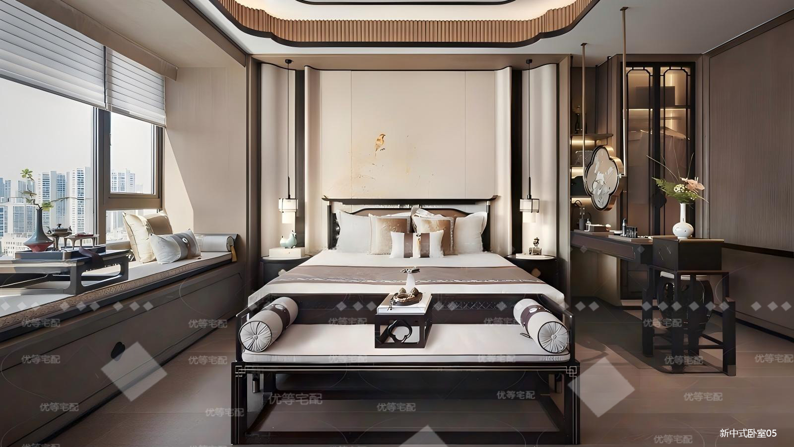 新中式卧室05