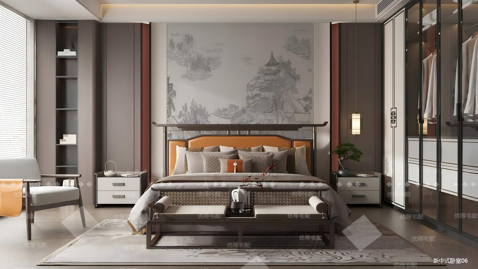 新中式卧室06