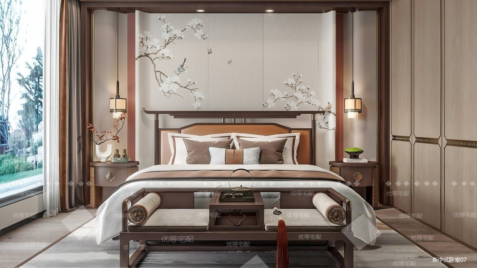 新中式卧室07