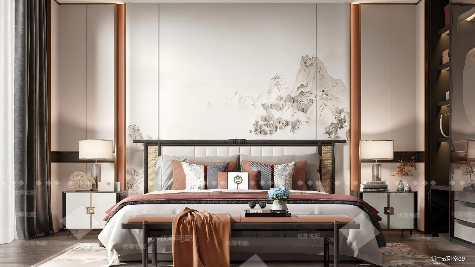 新中式卧室09