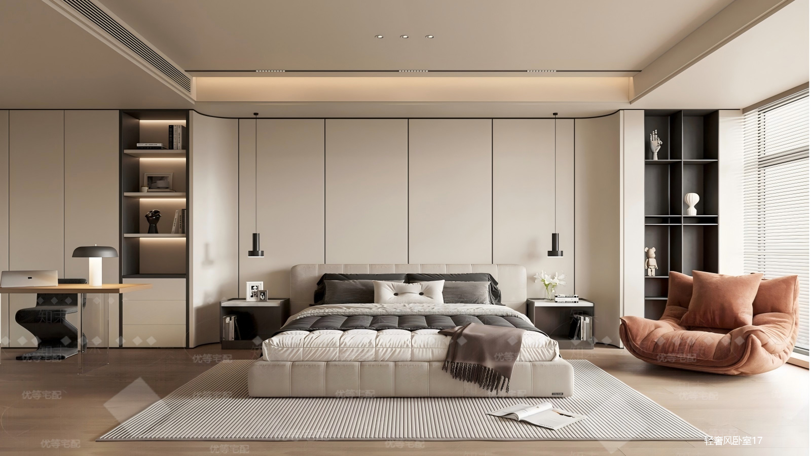 轻奢风卧室17