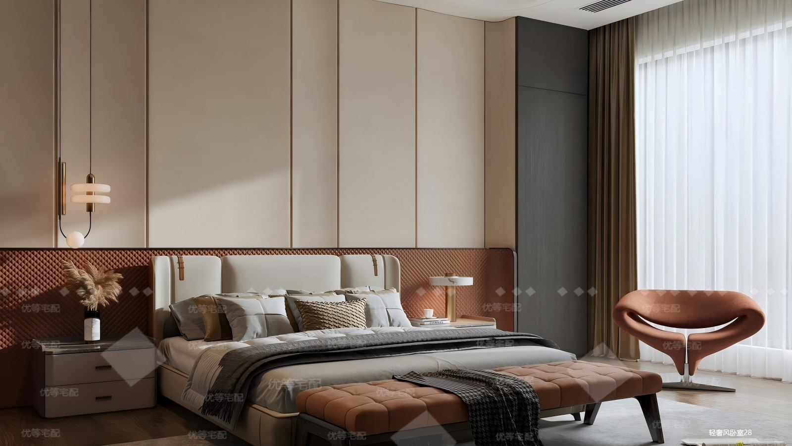 轻奢风卧室28