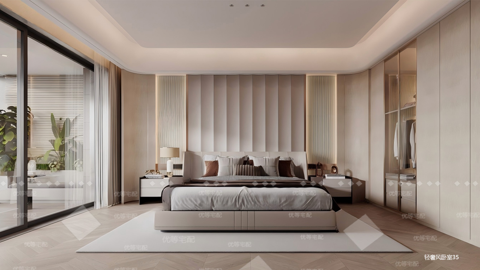 轻奢风卧室35