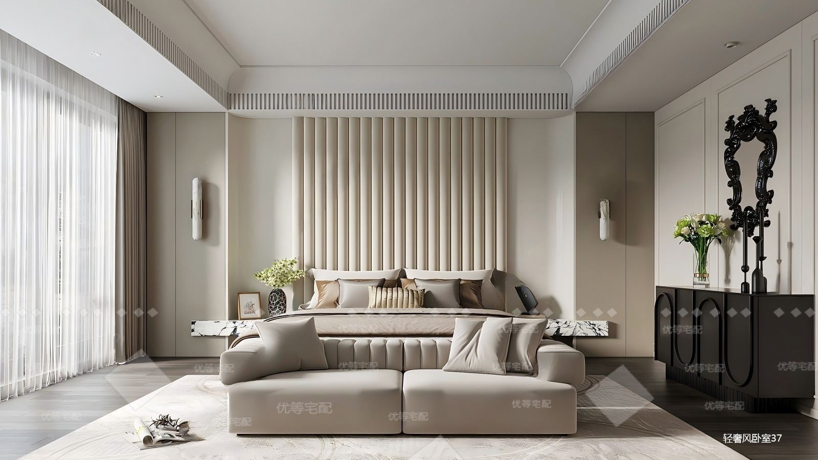 轻奢风卧室37