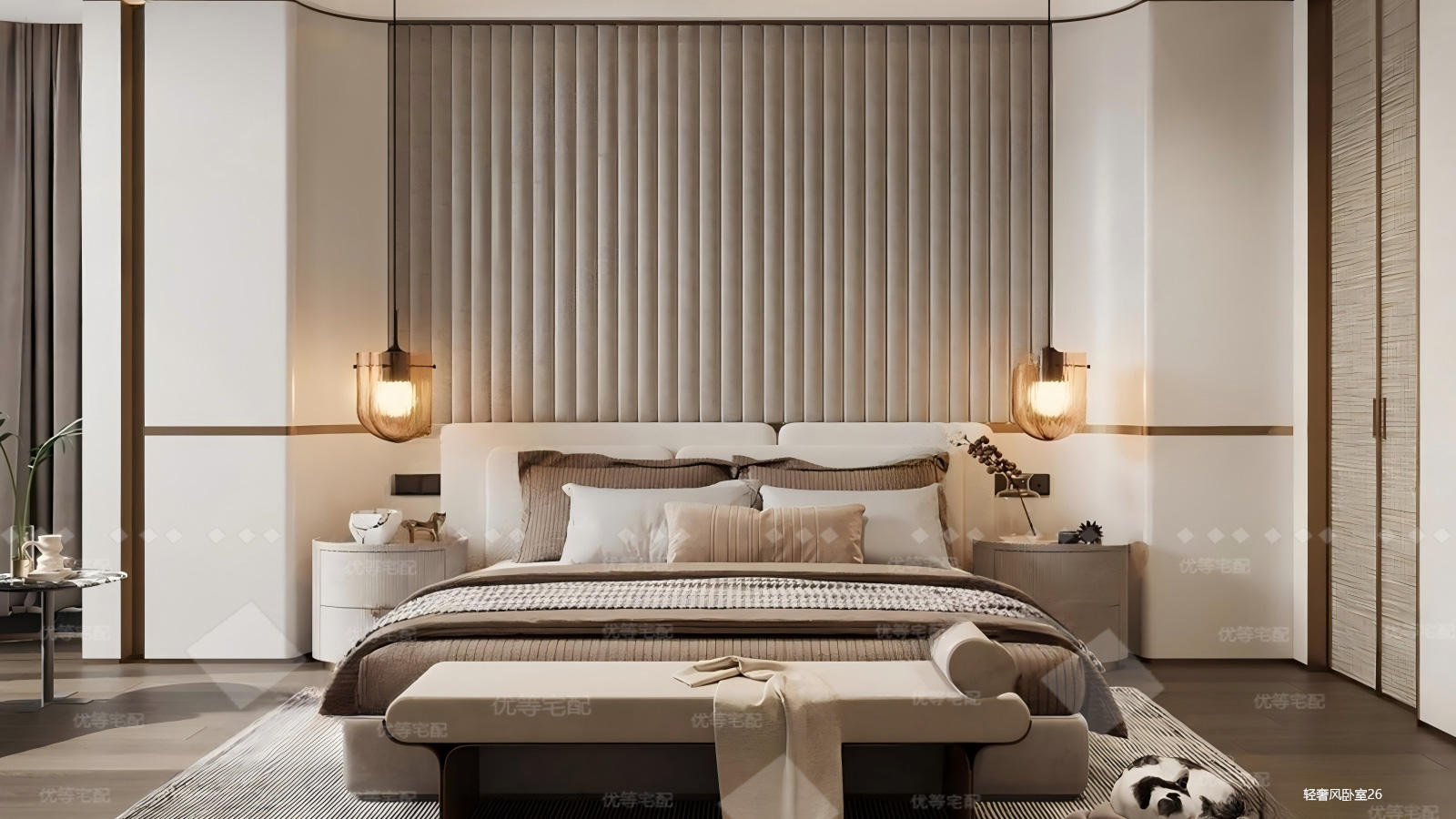 轻奢风卧室26