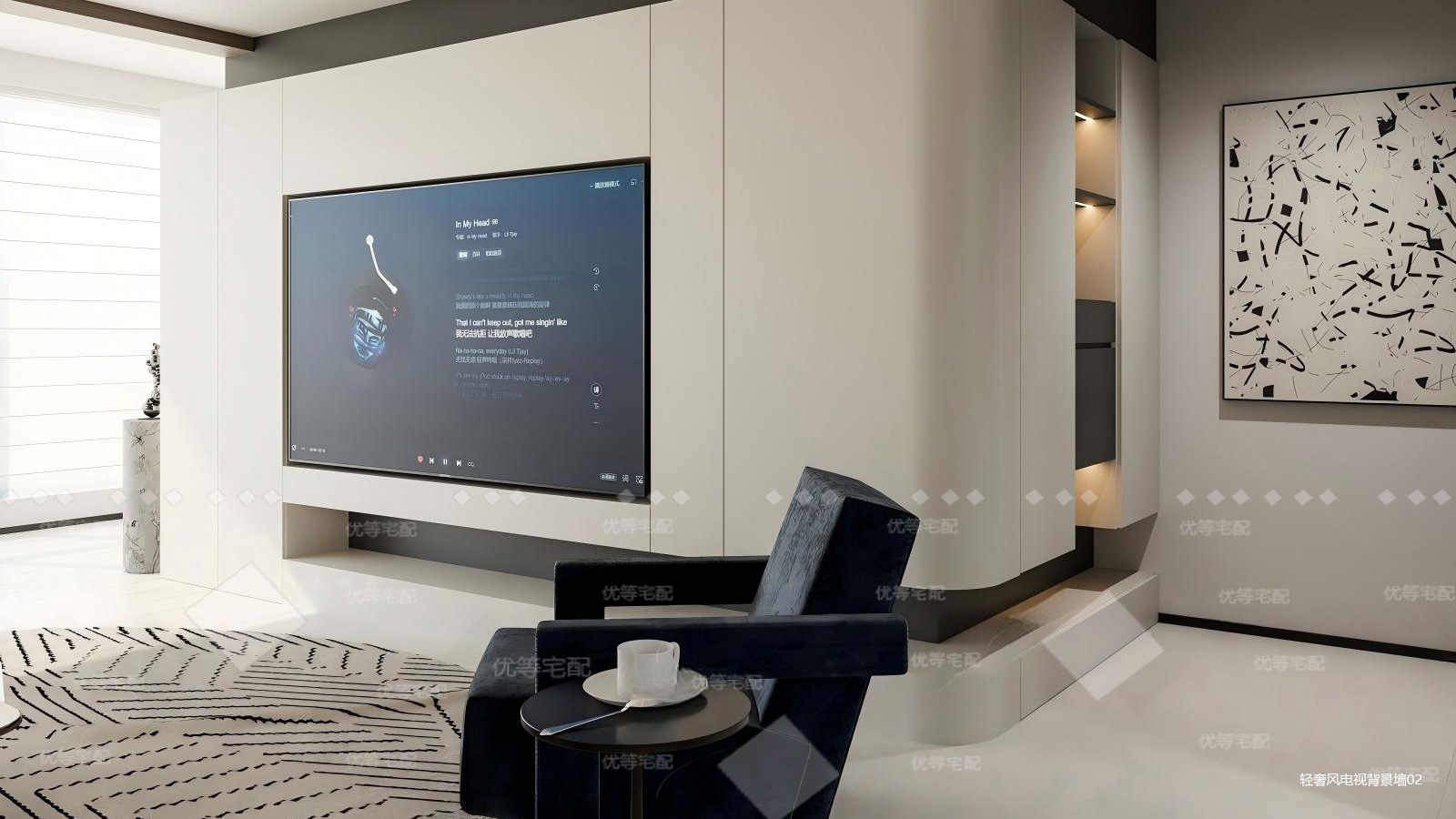轻奢风电视背景墙02