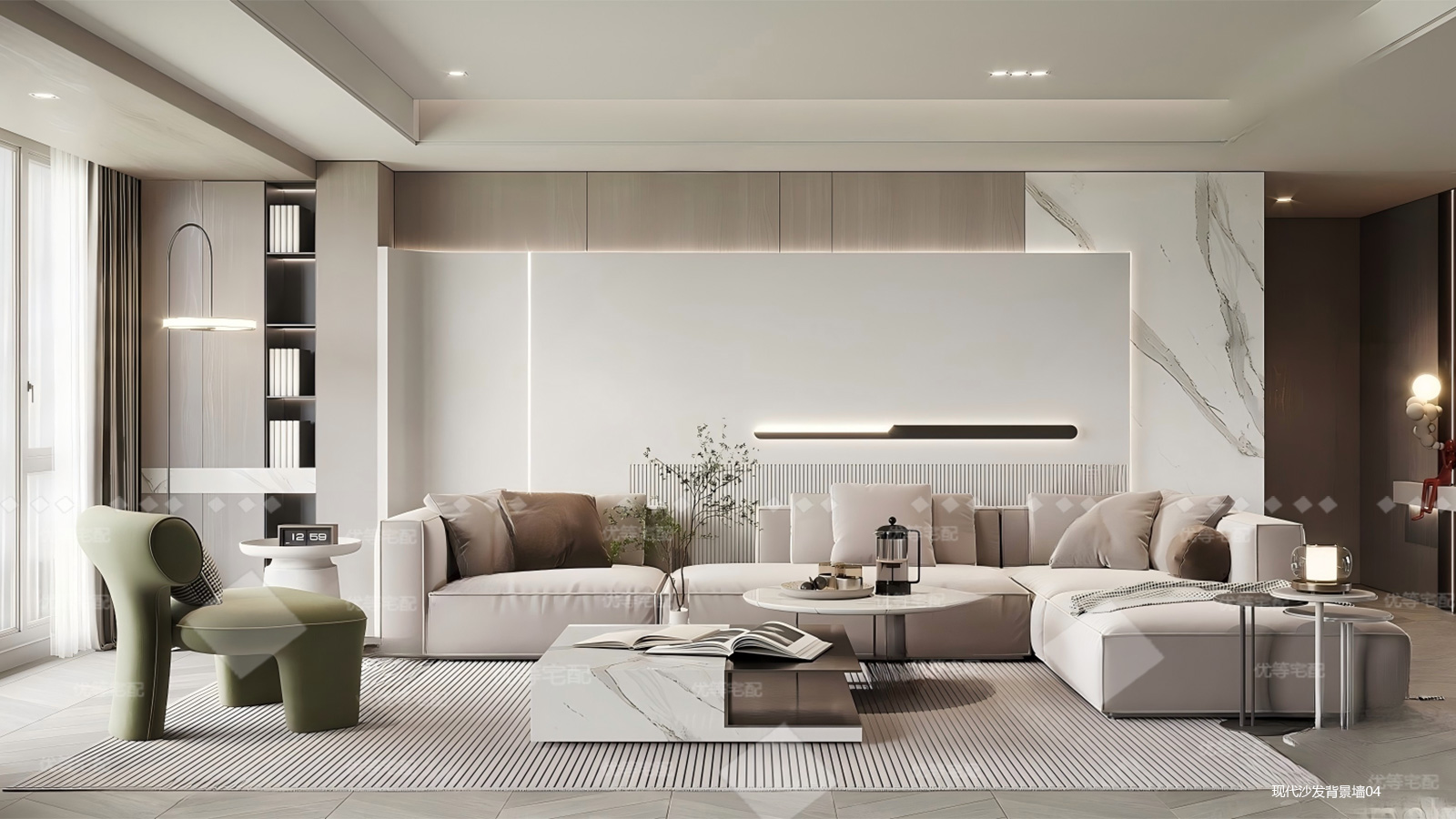 现代沙发背景墙04