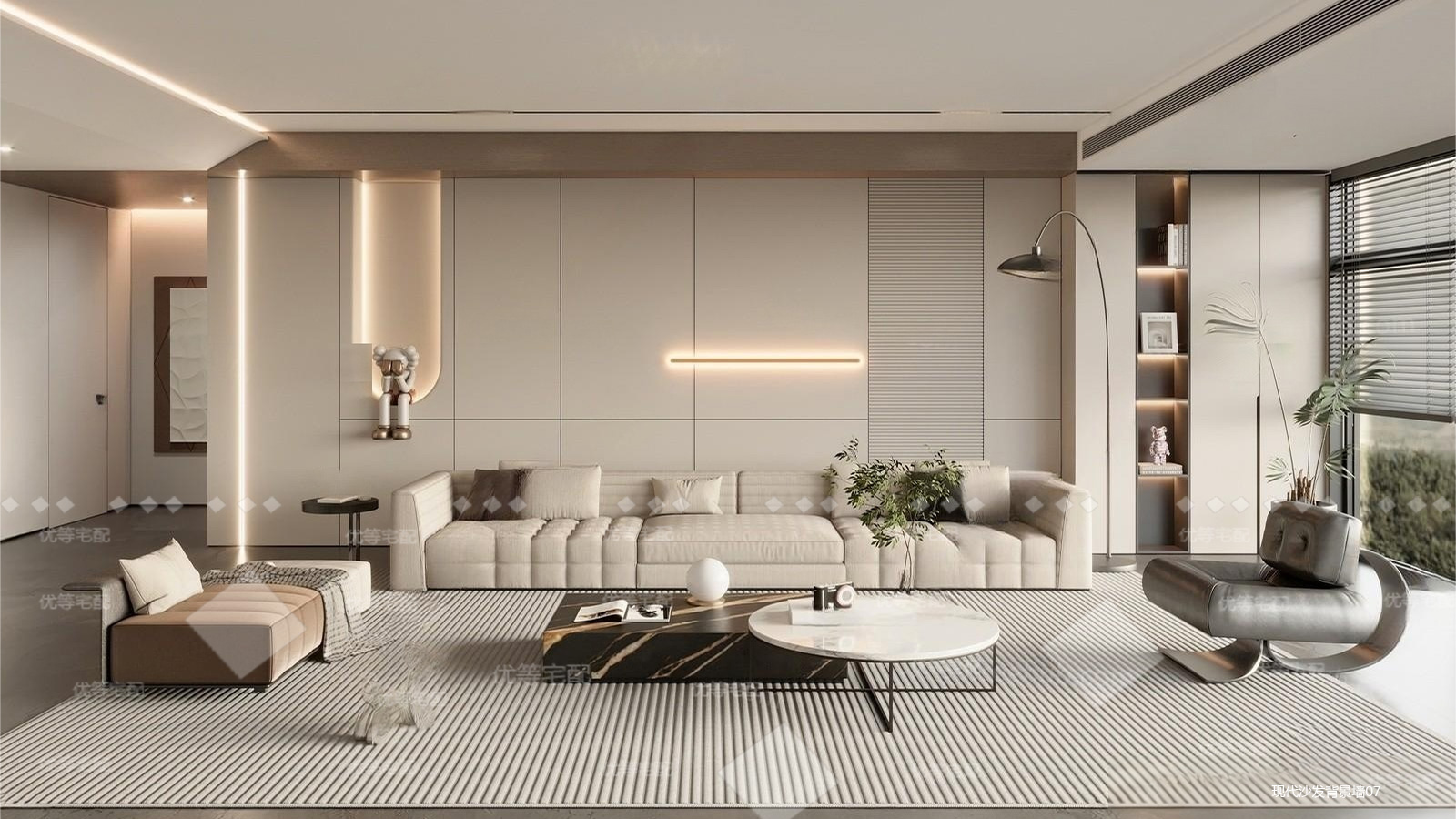 现代沙发背景墙07