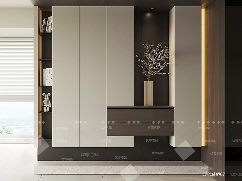 现代鞋柜07