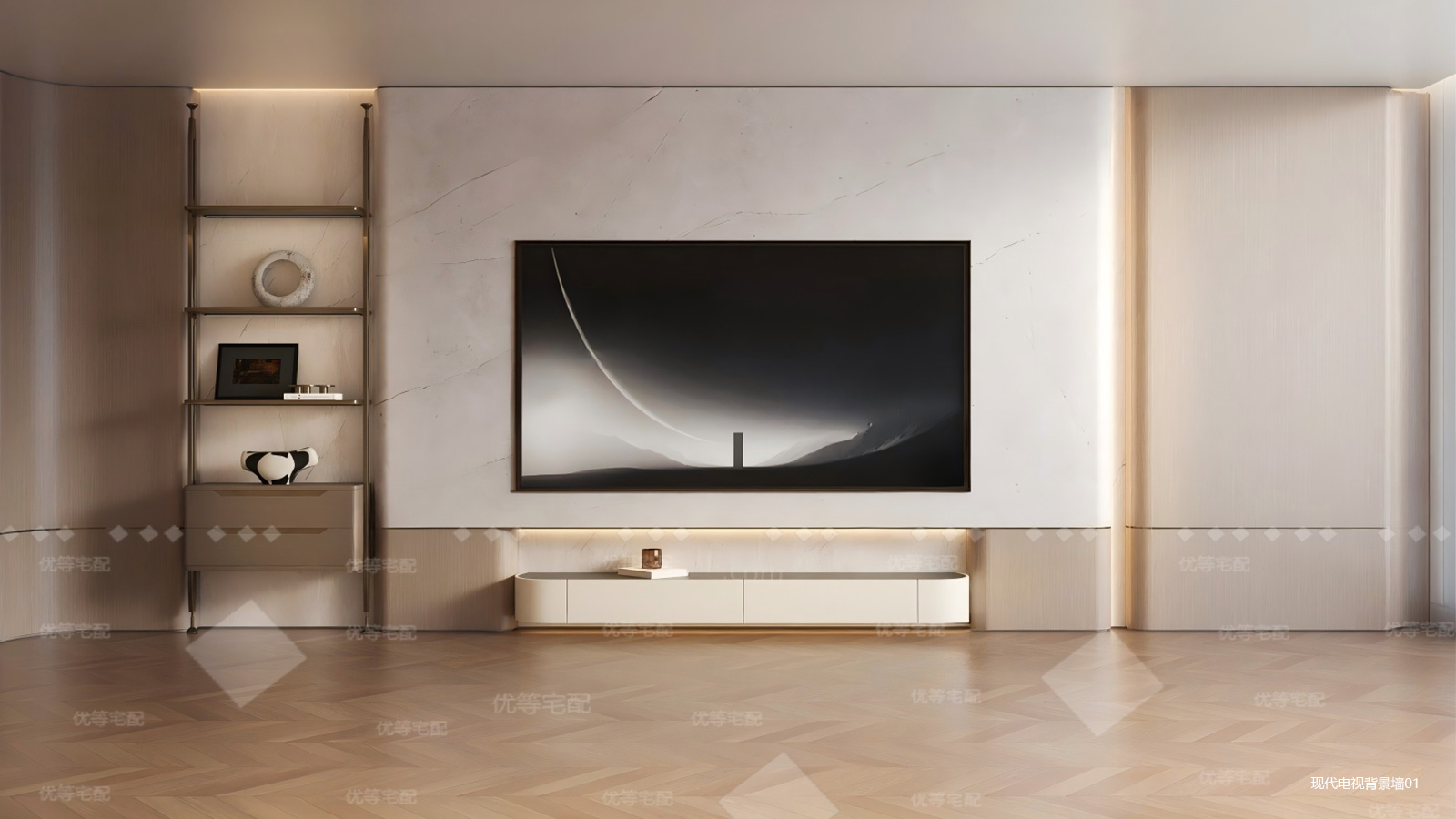 现代电视背景墙01