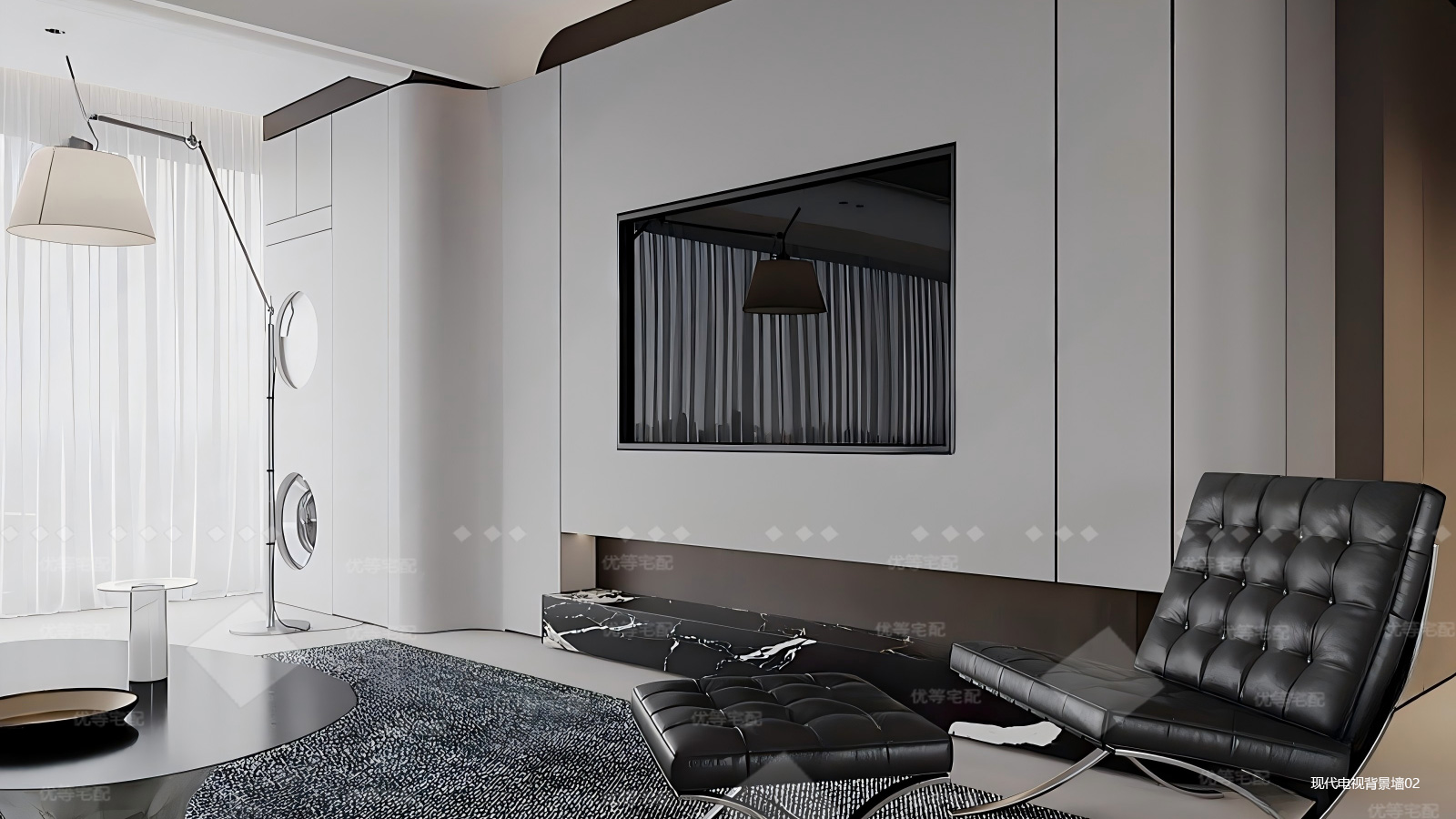 现代电视背景墙02