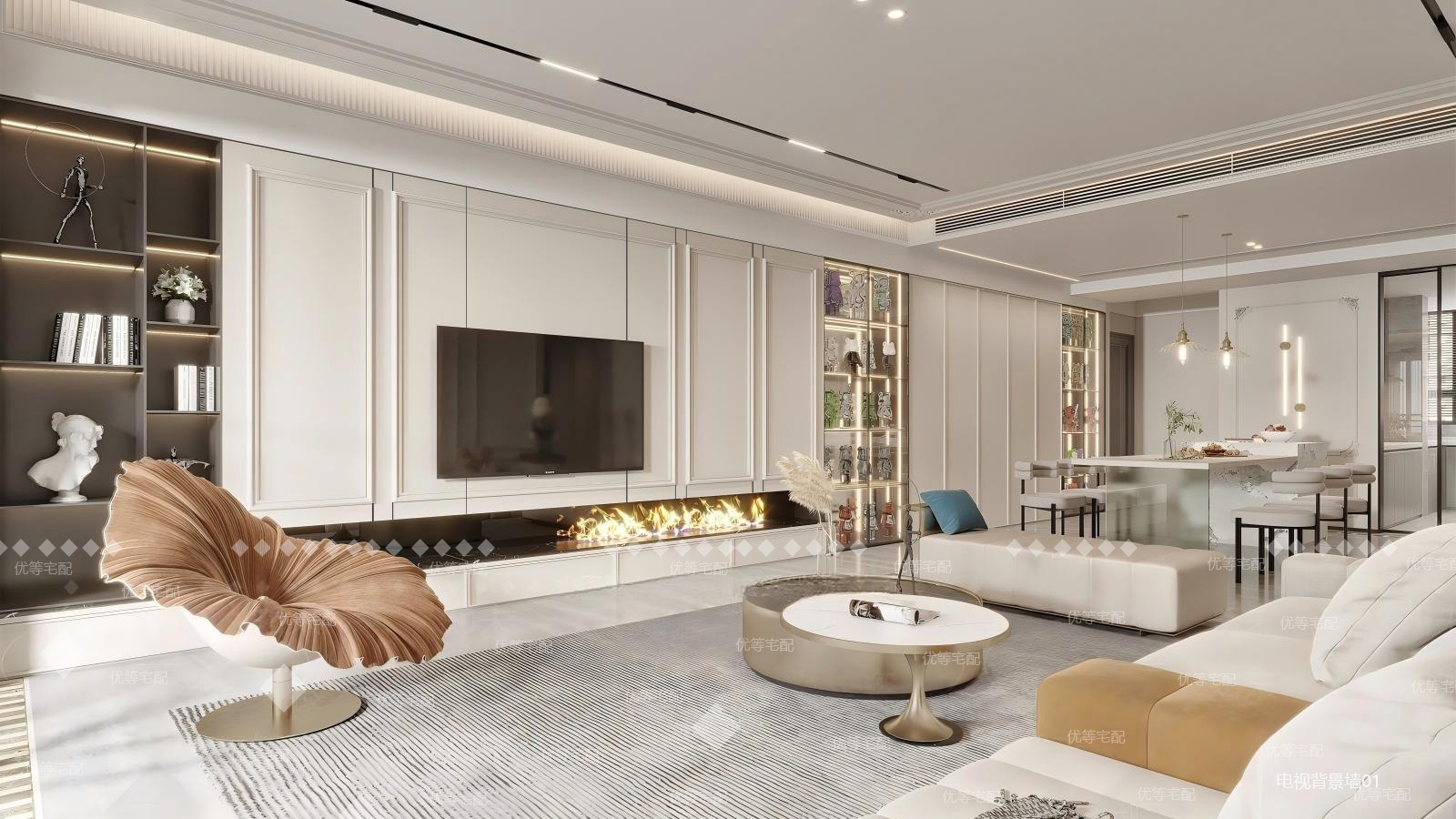 法式电视背景墙02