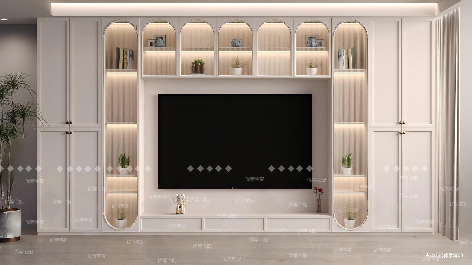 法式电视背景墙03