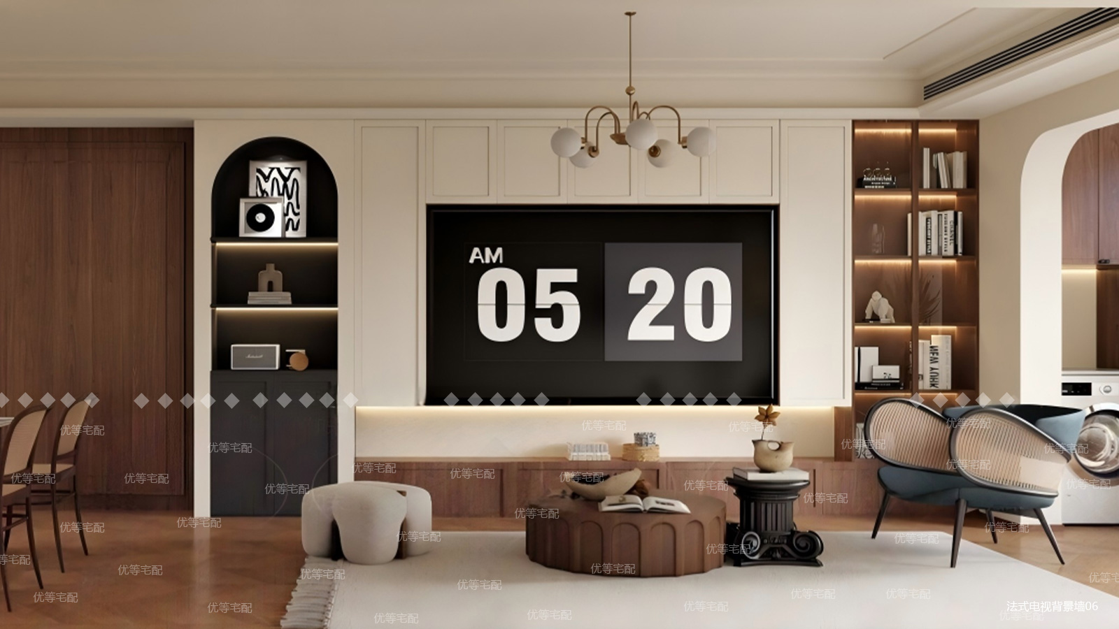 法式电视背景墙06