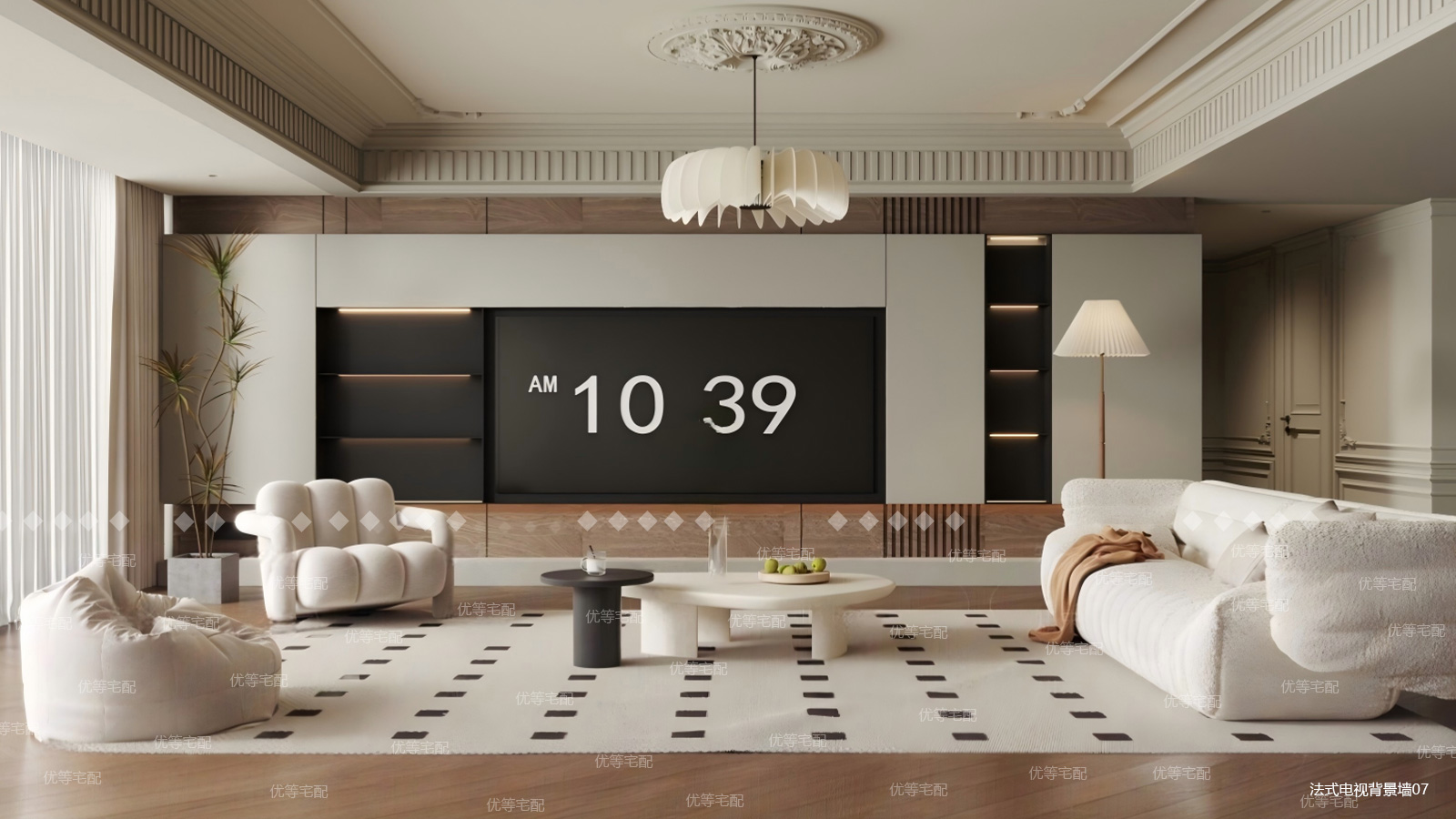 法式电视背景墙07