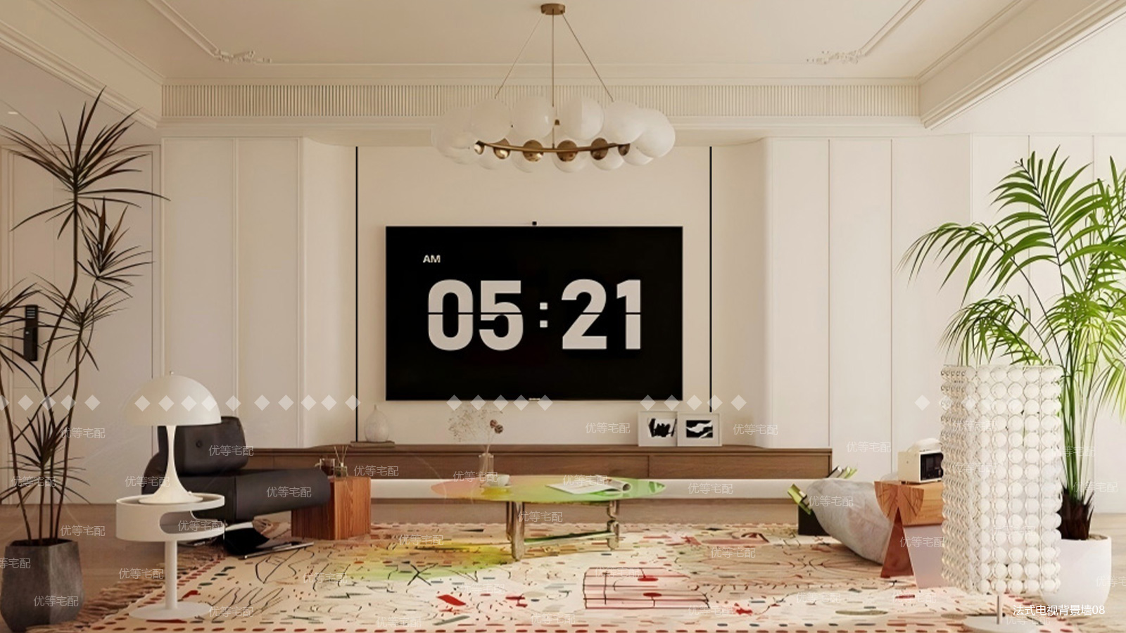 法式电视背景墙08